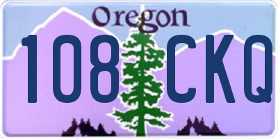 OR license plate 108CKQ