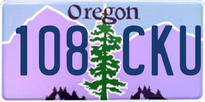 OR license plate 108CKU