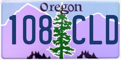 OR license plate 108CLD