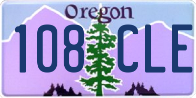 OR license plate 108CLE