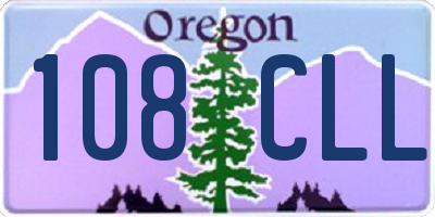OR license plate 108CLL