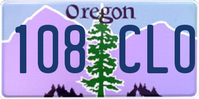 OR license plate 108CLO