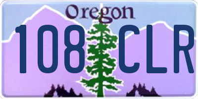 OR license plate 108CLR