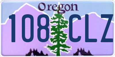 OR license plate 108CLZ