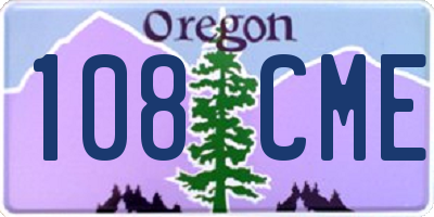 OR license plate 108CME