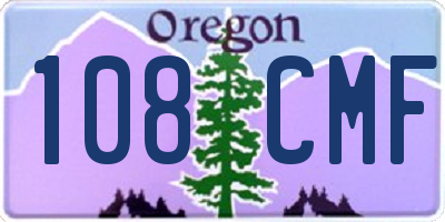 OR license plate 108CMF