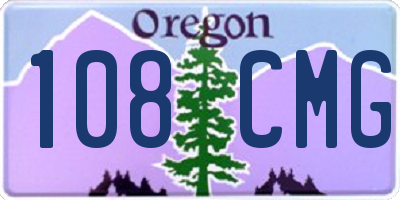 OR license plate 108CMG