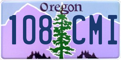 OR license plate 108CMI