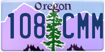 OR license plate 108CMM