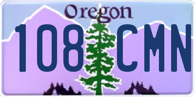 OR license plate 108CMN
