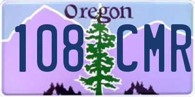 OR license plate 108CMR