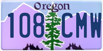 OR license plate 108CMW