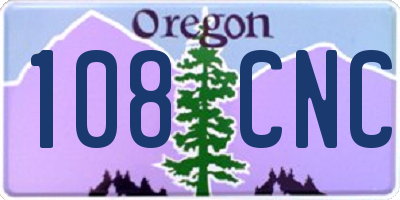 OR license plate 108CNC