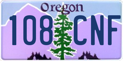 OR license plate 108CNF