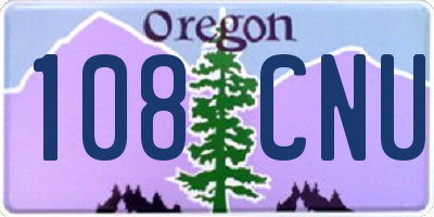 OR license plate 108CNU
