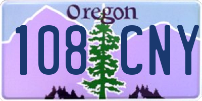 OR license plate 108CNY