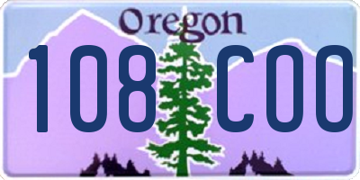OR license plate 108COO