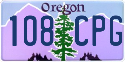 OR license plate 108CPG