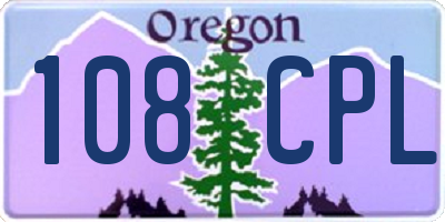 OR license plate 108CPL