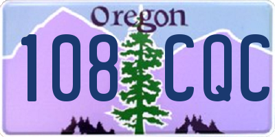 OR license plate 108CQC