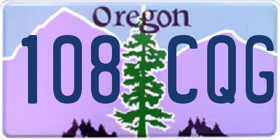 OR license plate 108CQG