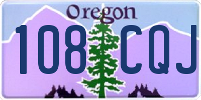 OR license plate 108CQJ