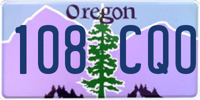 OR license plate 108CQO