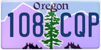 OR license plate 108CQP