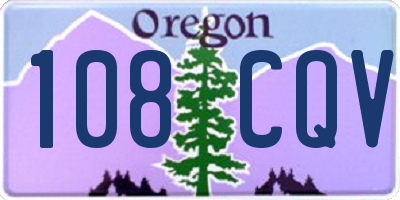 OR license plate 108CQV