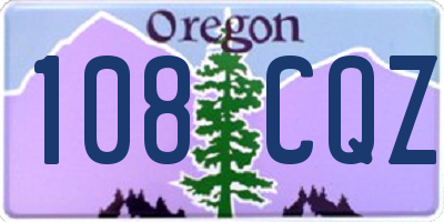 OR license plate 108CQZ