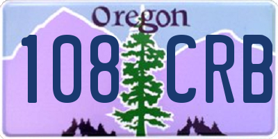 OR license plate 108CRB