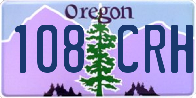 OR license plate 108CRH
