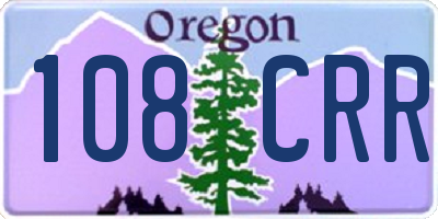 OR license plate 108CRR