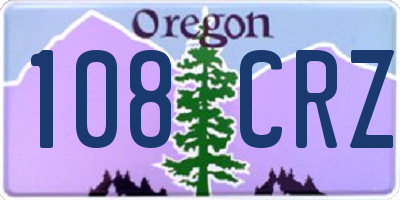 OR license plate 108CRZ