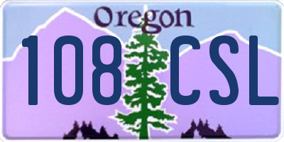 OR license plate 108CSL