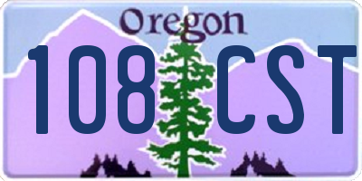 OR license plate 108CST