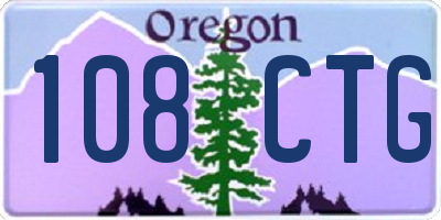 OR license plate 108CTG