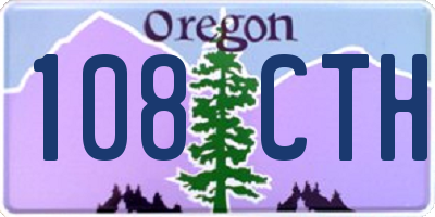OR license plate 108CTH
