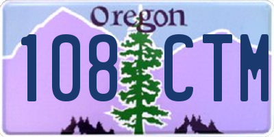 OR license plate 108CTM