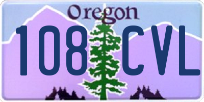 OR license plate 108CVL