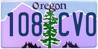 OR license plate 108CVO