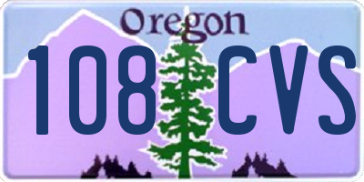 OR license plate 108CVS