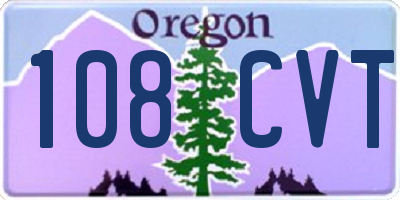 OR license plate 108CVT