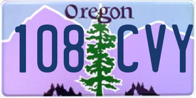 OR license plate 108CVY