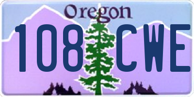 OR license plate 108CWE