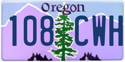 OR license plate 108CWH