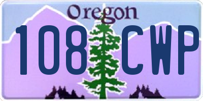 OR license plate 108CWP