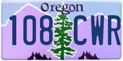 OR license plate 108CWR