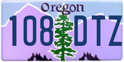 OR license plate 108DTZ