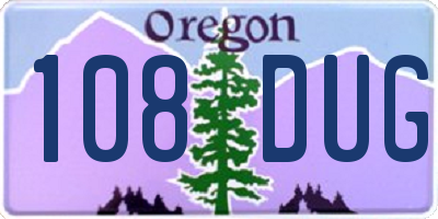 OR license plate 108DUG